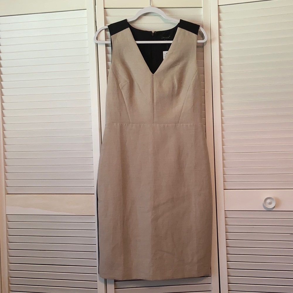 Ann Taylor Khaki Tweed Dress